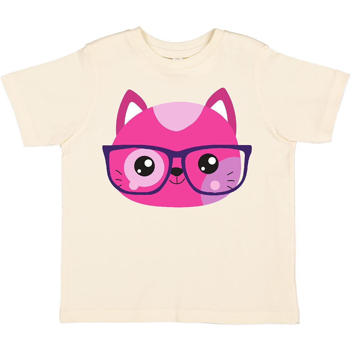 Inktastic Hipster Cat with Glasses - Cute Kitten Toddler T-Shirt for Boys & Girls - Perfect for Playdates, Birthdays, and Casual Wear