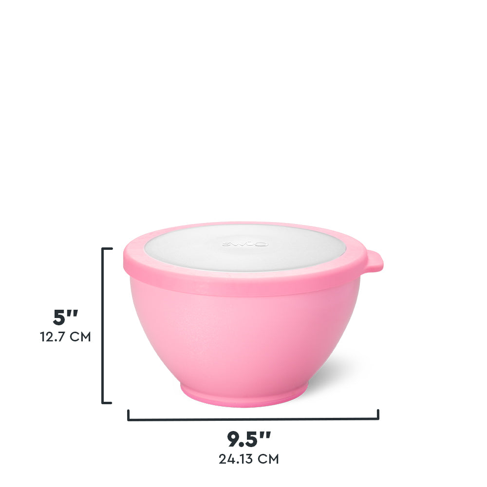 Shimmer Bubblegum Lunch Bowl Set - 60oz BPA-Free Plastic Food Storage Containers for Kids & Adults - Perfect for School, Picnics, and Meal Prep