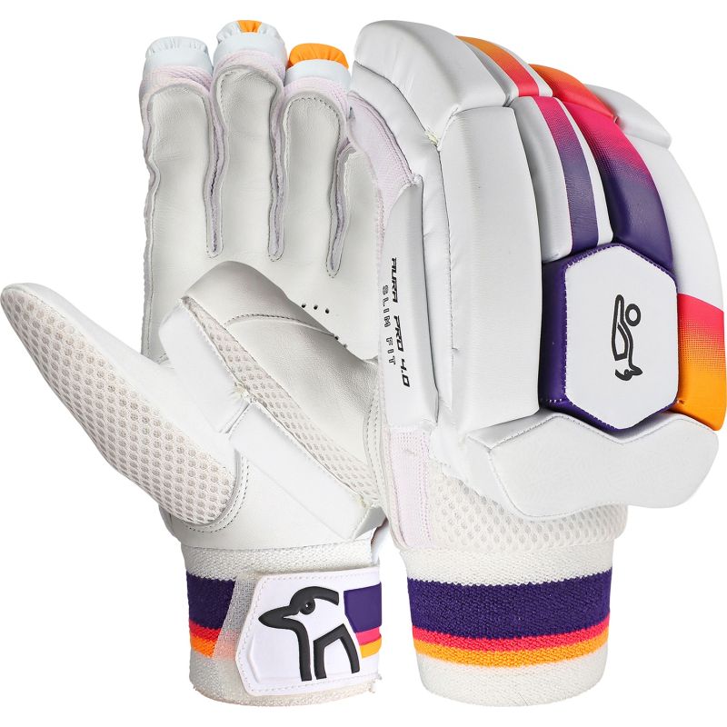 Kookaburra Aura Pro 4.0 Slimfit Batting Gloves - Cricket Sports Gear for Men & Women - Perfect for Training, Matches & Outdoor Games