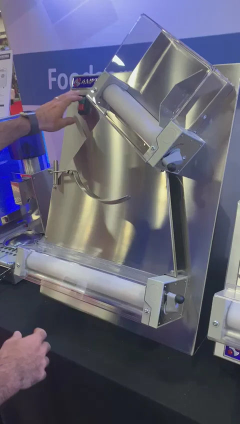 AMPTO 16-Inch Pizza Dough Sheeter with 2 Rollers - LAM040 | Commercial & Home Use for Perfect Pizza Crusts, Pastries & Pasta