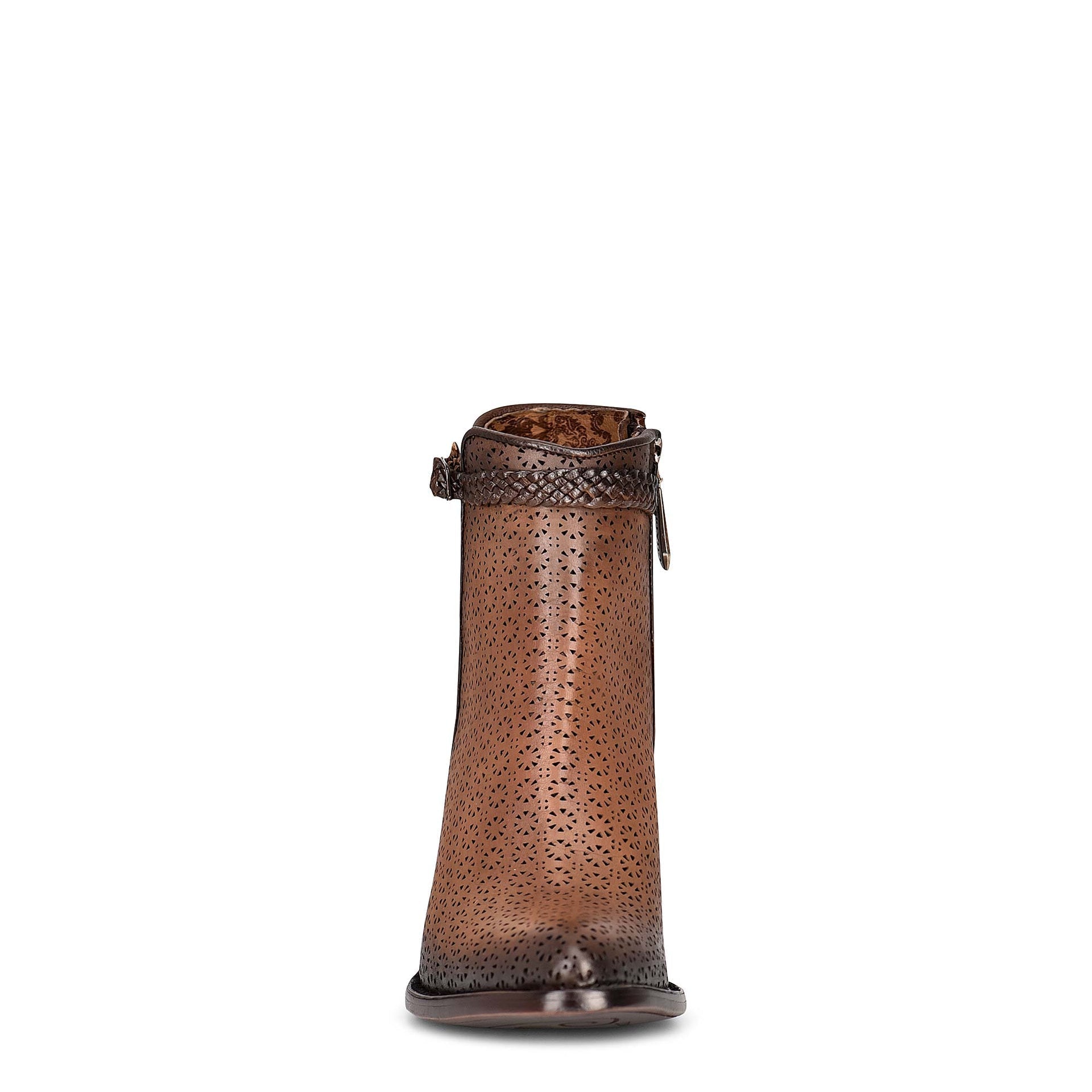 **Cuadra Brown Western Paris Texas Leather Ankle Boots for Women – Stylish Cowgirl Boots for Casual & Country Wear**