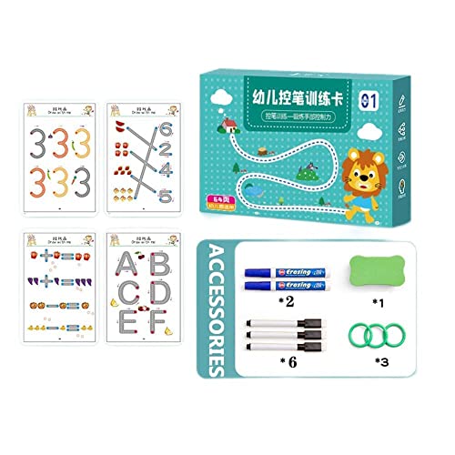 Magical Tracing Workbook for Kids - Reusable Alphabet & Number Practice Book with Pen & Eraser - Learn Letters & Numbers 0-30 - Perfect for Preschool & Kindergarten Learning Activities - Great for Homeschooling & Early Education