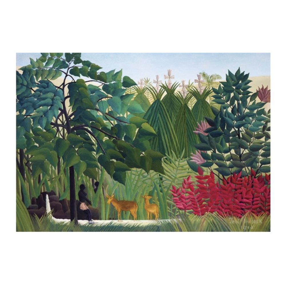 1000 Piece Jigsaw Puzzle - Waterfall by Henri Rousseau - Calypto - Challenging Adult Puzzle for Relaxation & Home Decor