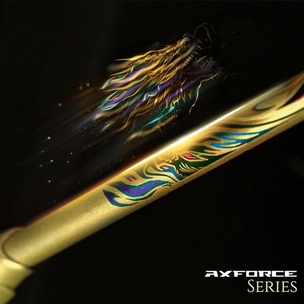 Li Ning AxForce 100 Qilin Badminton Racket - Gold/Blue/Black - Professional Carbon Fiber Shuttlecock Racket for Advanced Players - Perfect for Tournaments & Training Sessions