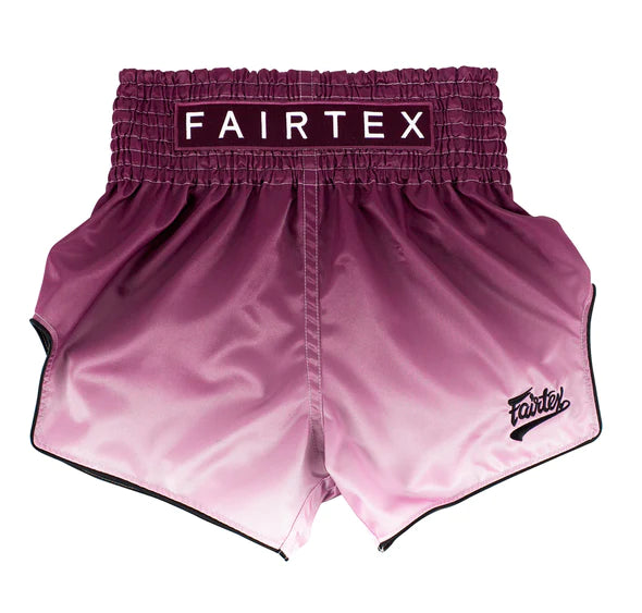 Fairtex Maroon Fade Muay Thai Shorts - Premium Boxing Shorts for Men & Women - Comfortable Training & Competition Gear for MMA, Kickboxing & Martial Arts