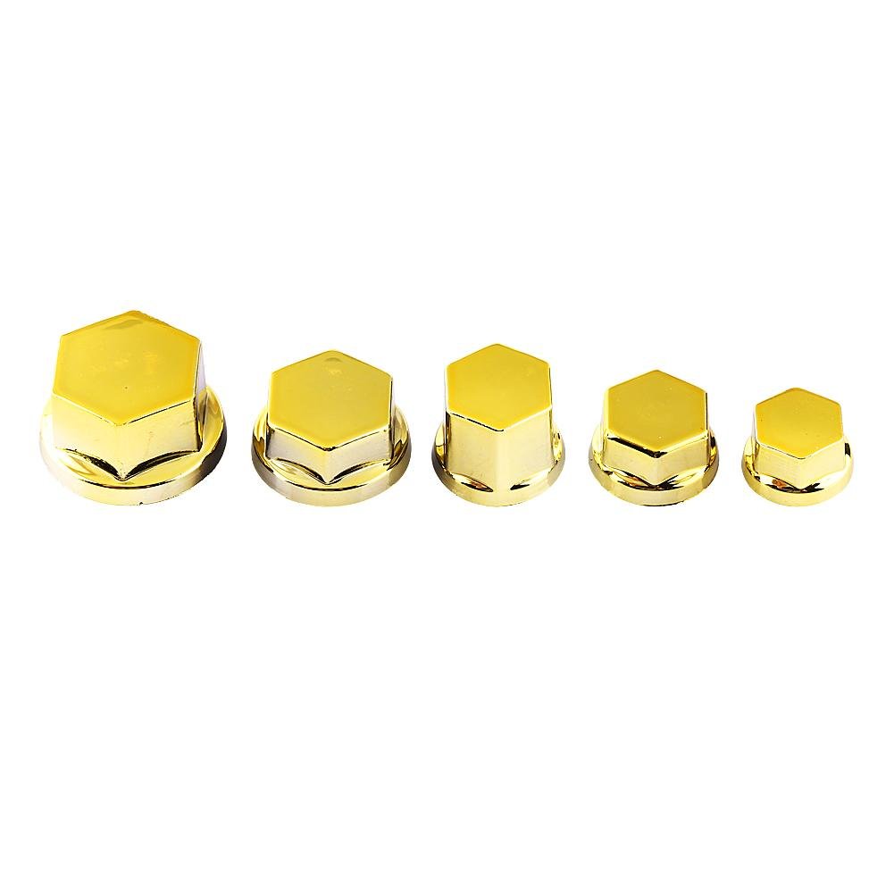 Gold Motorcycle Bolt Caps (30Pcs) - Durable Screw Cover for Bike Decoration & Protection