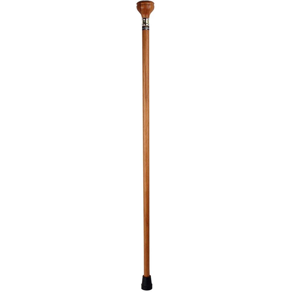 Premium Rosewood Flat Top Knob Handle Walking Cane with Scratch-Resistant Shaft & Two-Tone Collar - V2281 | Ideal for Hiking, Fashion Accessory & Elderly Support