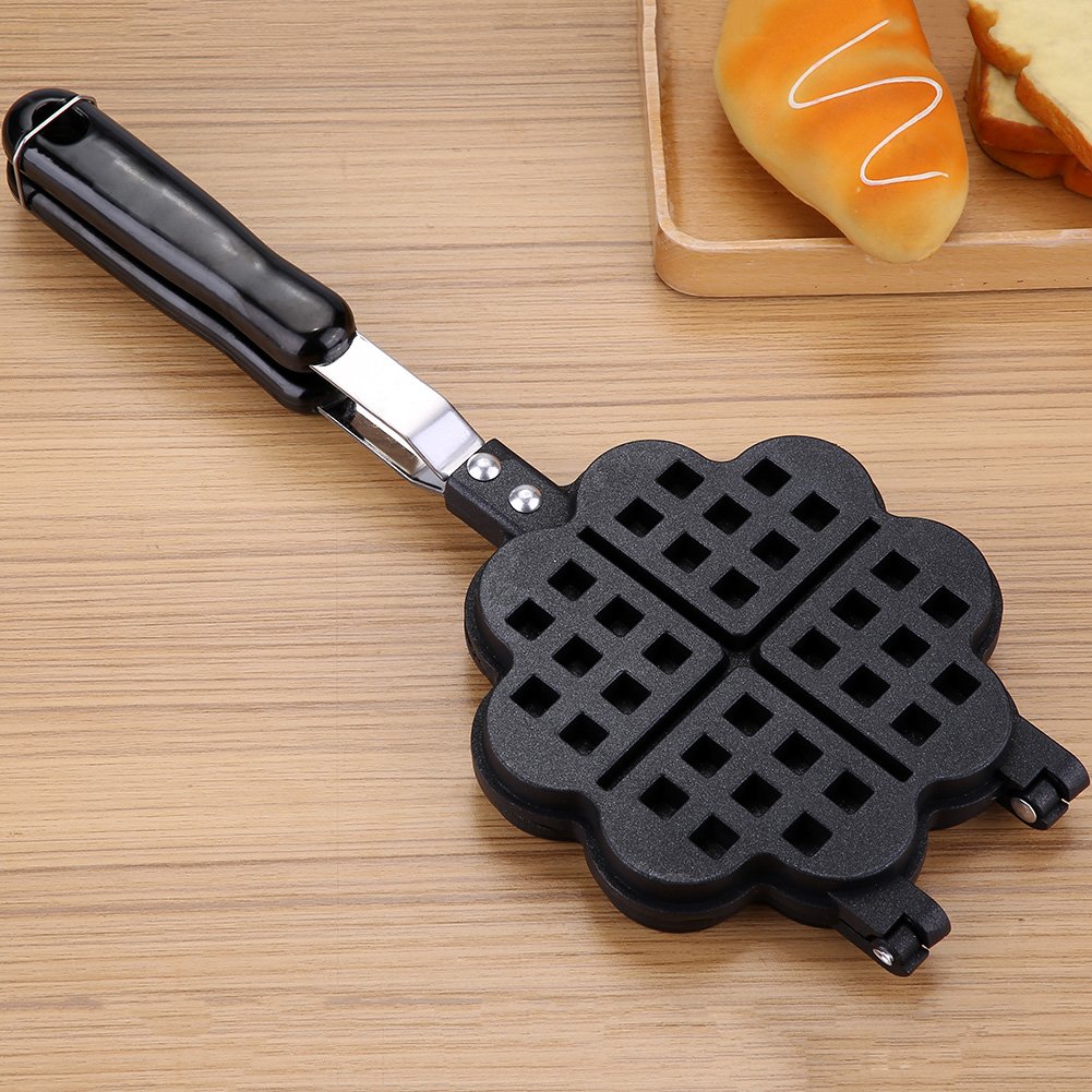 **Diyeeni Heart-Shaped Waffle Maker - Non-Stick Belgian Waffle Iron with PTFE Coating & Heat-Resistant Handle - Perfect for Breakfast, Brunch, and Family Gatherings**
