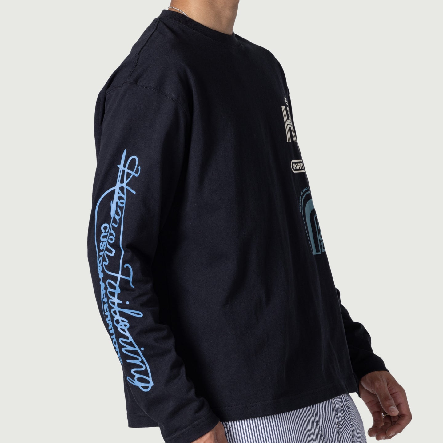 HONOR THE GIFT MALL Men's LS T-Shirt Black - Comfortable Long Sleeve Cotton Shirt for Casual Wear & Everyday Outfits