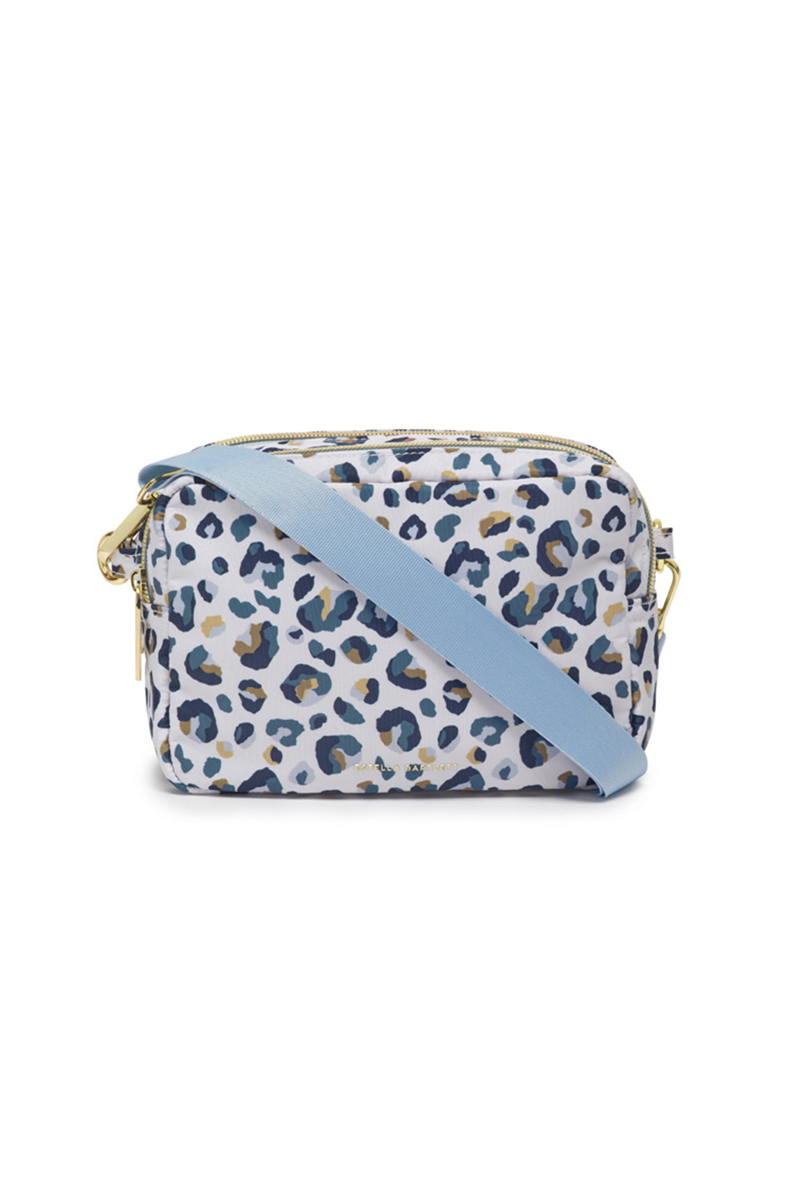 Blue Leopard Print Nylon Crossbody Bag EBP4782 - Stylish & Lightweight for Travel, Shopping & Everyday Use