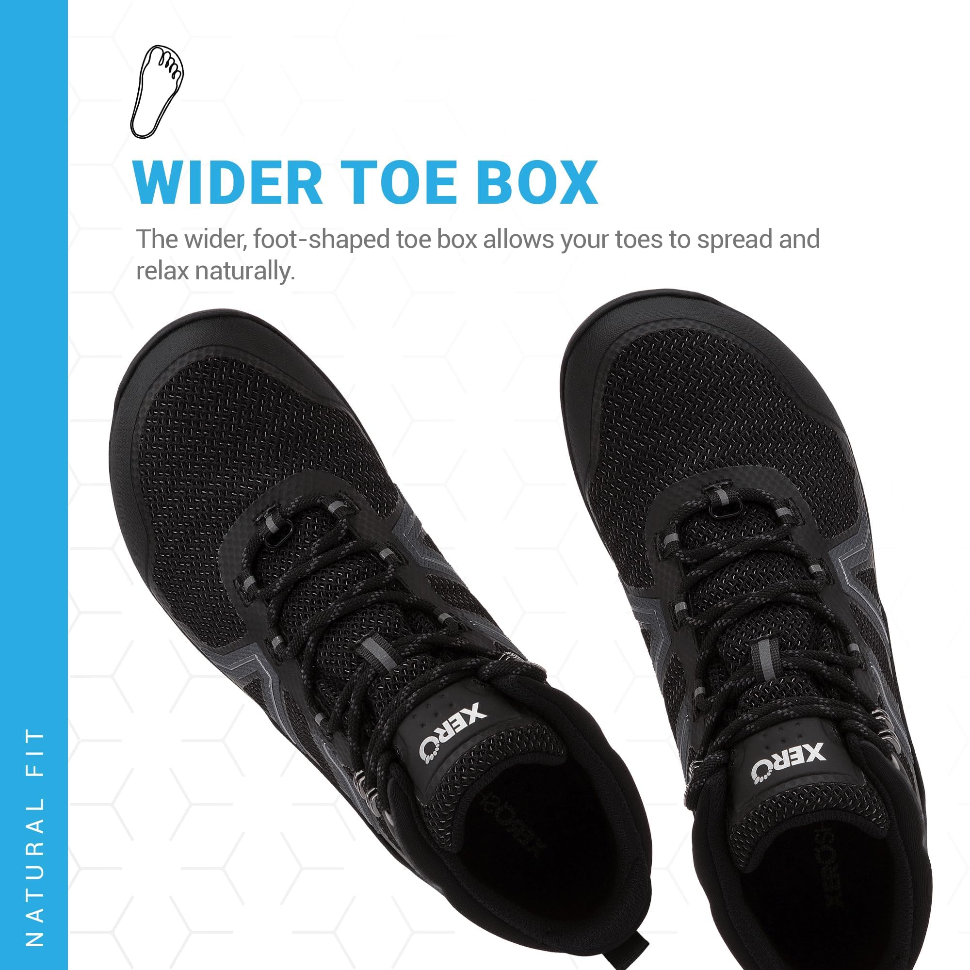 Xero Shoes Xcursion Fusion Waterproof Barefoot Hiking Boots for Men - Zero Drop Minimalist Trail Shoes with Wide Toe Box | Ideal for Outdoor Adventures, Trekking & Waterproof Hiking