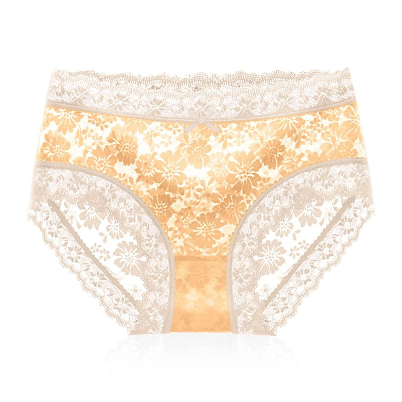 Women's High Waist Seamless Underwear - Floral Lace Panties for Comfort & Support | Perfect for Everyday Wear, Yoga & Sleep