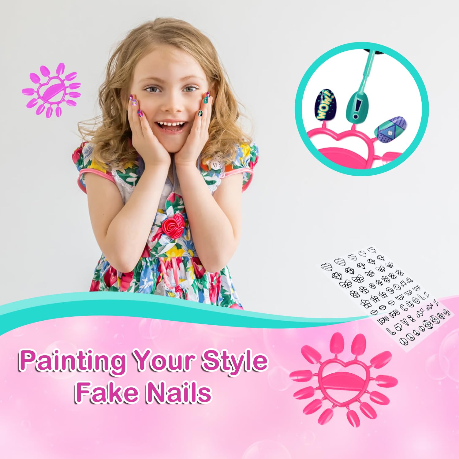 Non-Toxic Kids Nail Polish Set for Girls Ages 6-12 | Safe Nail Art Kit with 12 Colors | Perfect Birthday Gift for Girls | Spa, Makeup & Manicure Fun | Ideal for Parties, Playdates & Creative Play