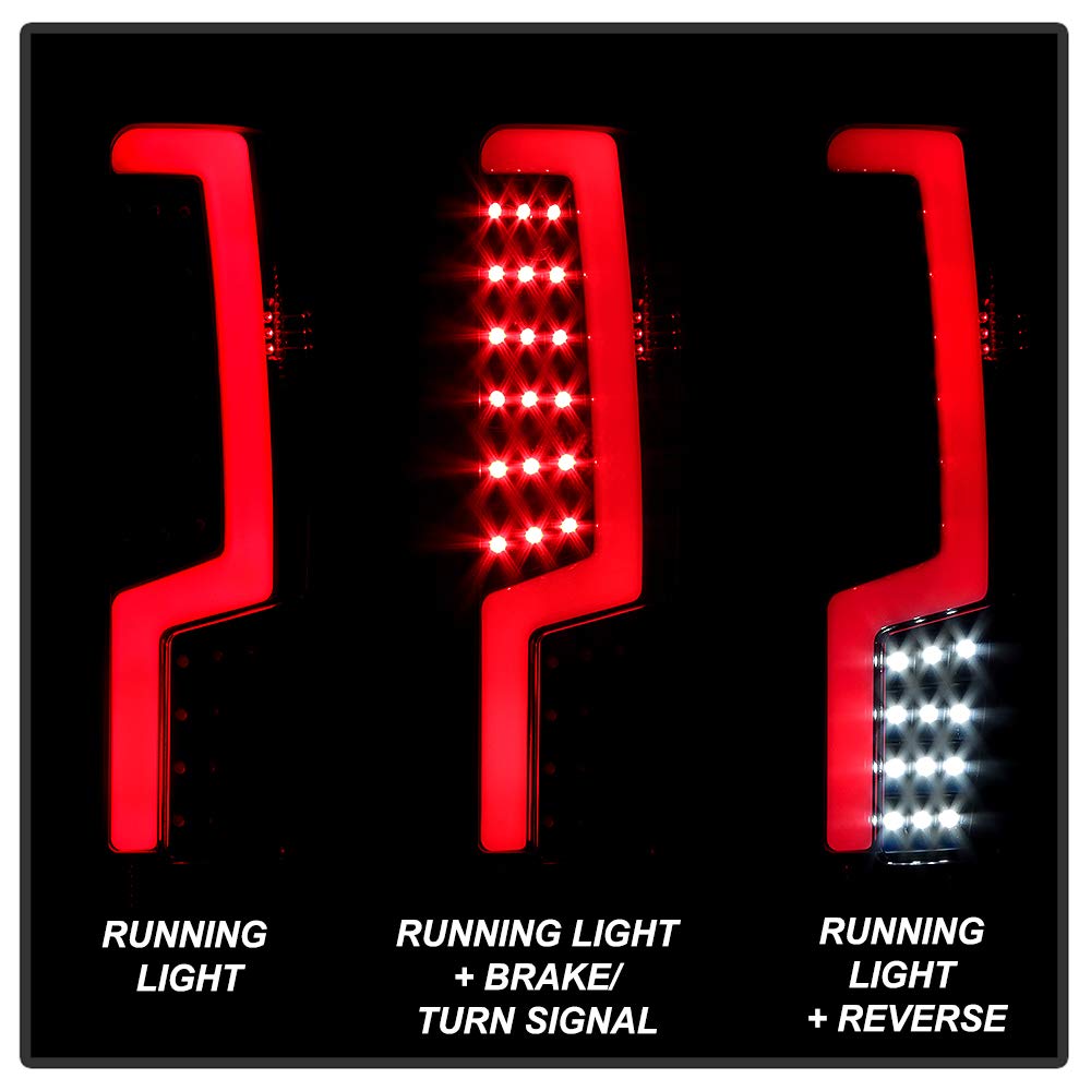 Jdragon LED Tail Lights for 2004-2012 Chevy Colorado & GMC Canyon - Black Rear Brake Light Assembly Set - Upgrade Your Truck's Style & Night Visibility for Safer Driving