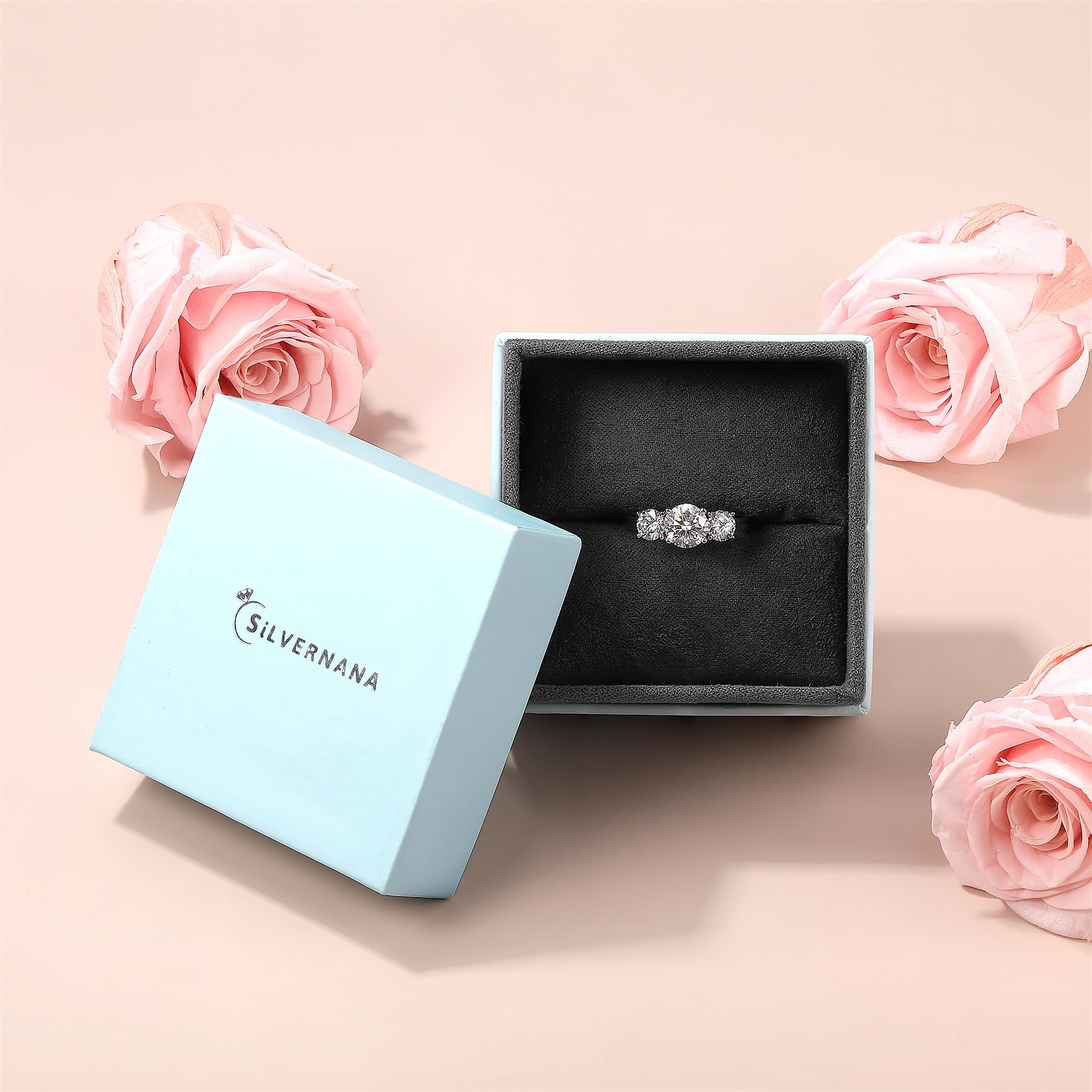 1.5ct Moissanite Engagement Ring for Women - Sterling Silver, D Color VVS1 Clarity - Wedding Promise Ring for Her - Perfect for Proposals, Anniversaries & Special Occasions
