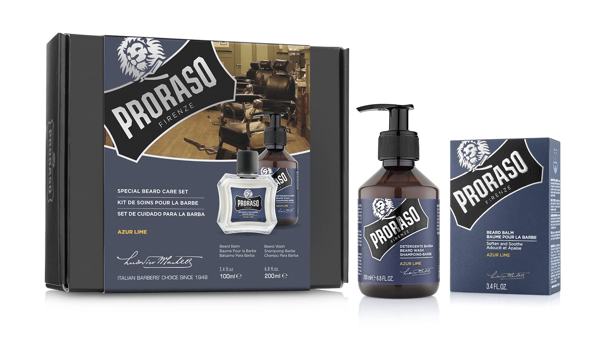 Proraso Beard Care Duo Kit - Beard Balm & Wash for New or Short Beards | Softens & Conditions Facial Hair | Perfect for Daily Grooming & Styling