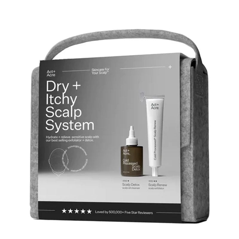 Act+Acre Dry & Itchy Scalp Treatment System - Organic Hair Care for Flaky Scalp Relief & Hydration | Perfect for Daily Use & Sensitive Scalp Maintenance