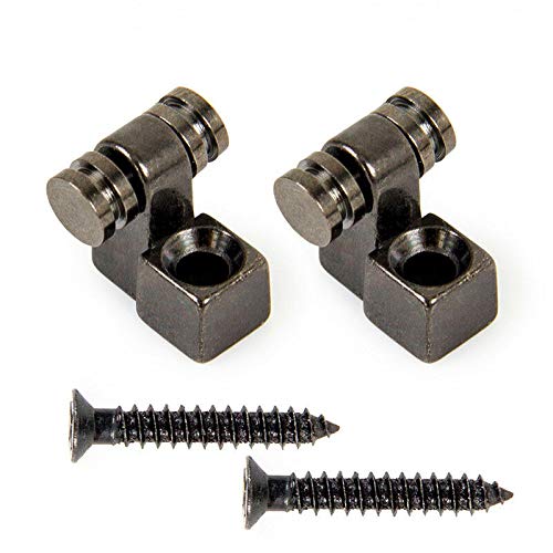 Black Roller String Trees for Guitar - Pair of Smooth Roller String Retainers & Guitar Parts - Perfect for Fender Stratocaster, Telecaster & Electric Guitar Upgrades
