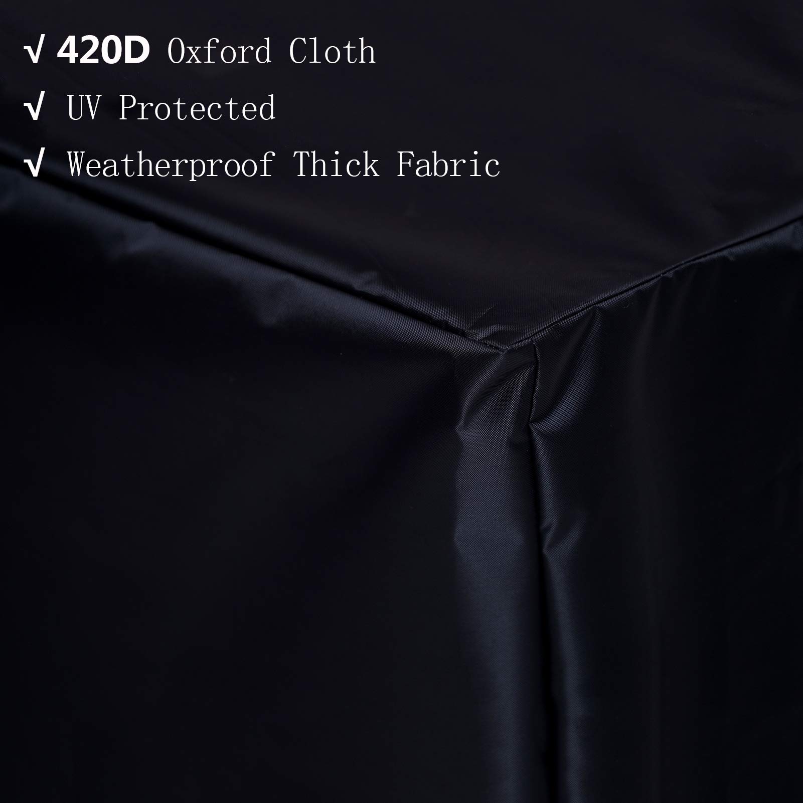 **Waterproof 100x100x31 Inch Outdoor Patio Furniture Cover - Heavy Duty Oxford Fabric, All Weather Protection for Table, Chair & Sofa Sets - Tear-Resistant with Zipper & Carrying Case (Ideal for Backyard, Deck, Garden, Poolside)**