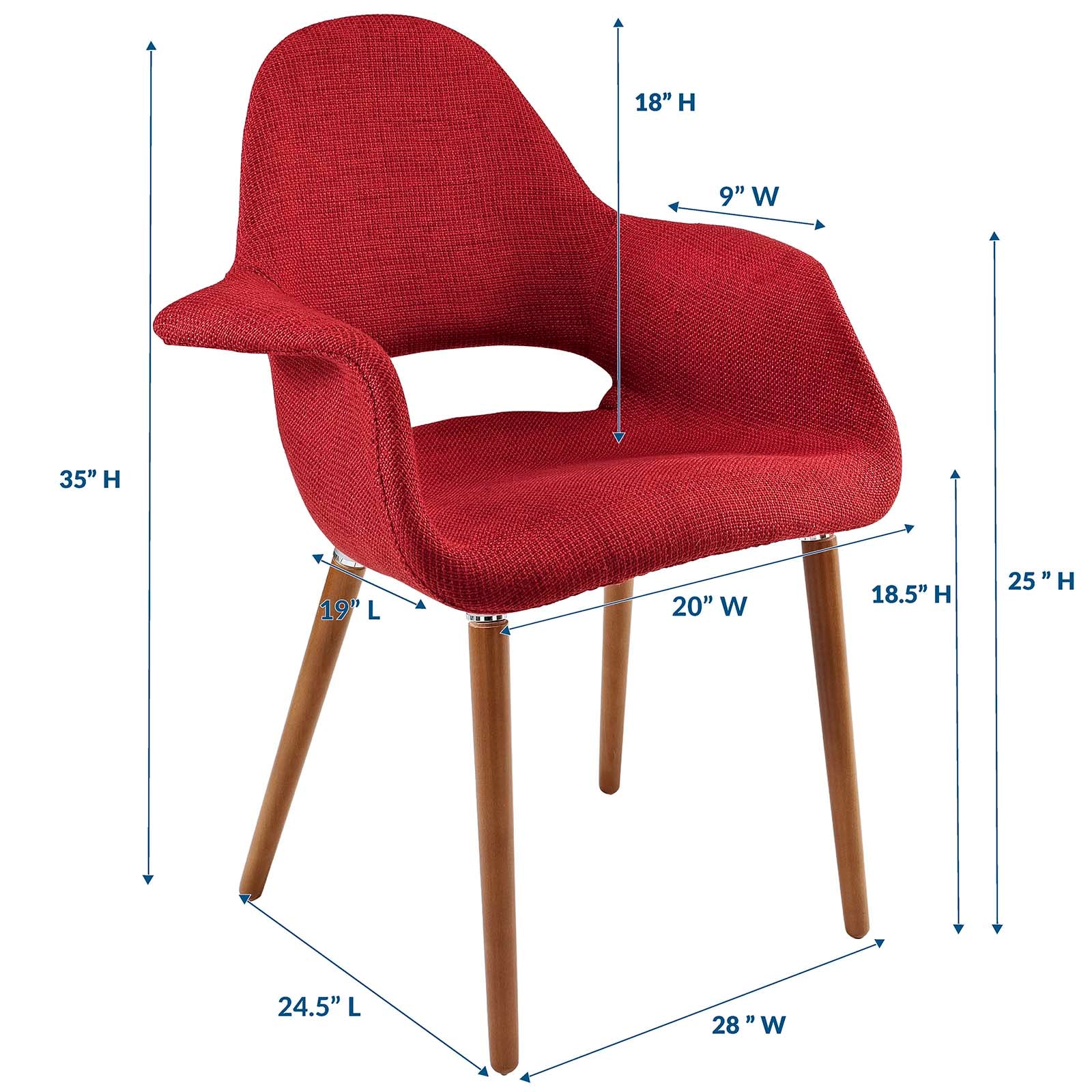 Aegis Modern Dining Armchair - Comfortable Upholstered Side Chair for Kitchen, Dining Room, and Office - Perfect for Home Decor and Entertaining Guests