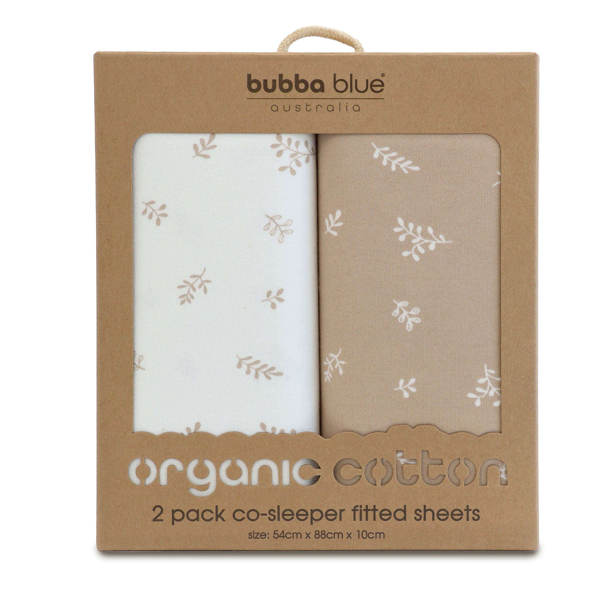 Organic Cotton 2-Pack Co-Sleeper/Bedside Sleeper Fitted Sheets - Chestnut Brown | Soft & Breathable Baby Bassinet Sheets for Newborn Nursery & Bedside Cribs