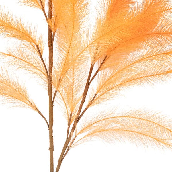 Artificial Pampas Grass Decor - Orange Faux Pampas Reeds for Home & Wedding Decor | Perfect for Boho Room, Vase Filler, and Table Centerpieces