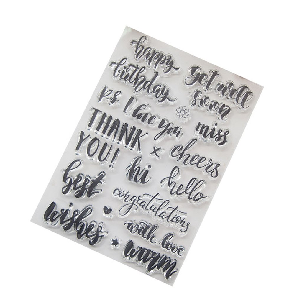 Best Wishes Clear Silicone Stamps for Scrapbooking, Card Making, DIY Projects - Perfect for Scrapbook Decor, Embossing, and Album Embellishments
