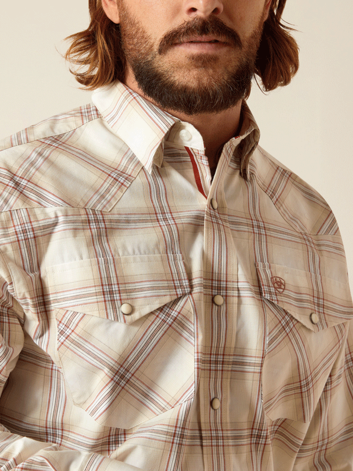 Ariat Men's Pro Series Prescott Classic Fit Shirt - Sandshell | Western Workwear & Casual Shirt for Ranch, Rodeo & Outdoor Activities