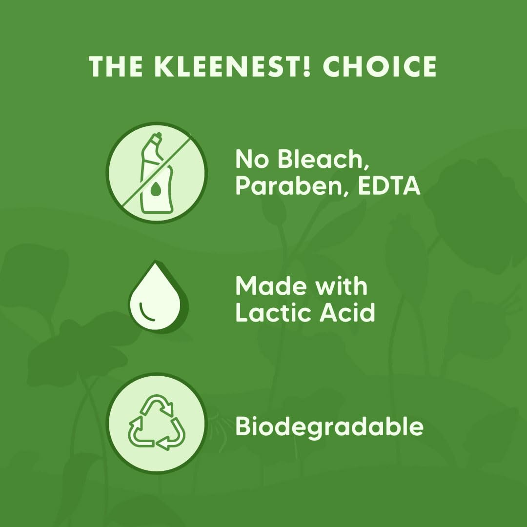 Kleenest Plant-Based Bathroom & Toilet Cleaner Combo - Bleach-Free, Rose Scented | Eco-Friendly Cleaning for Showers, Sinks, Tubs & Toilets