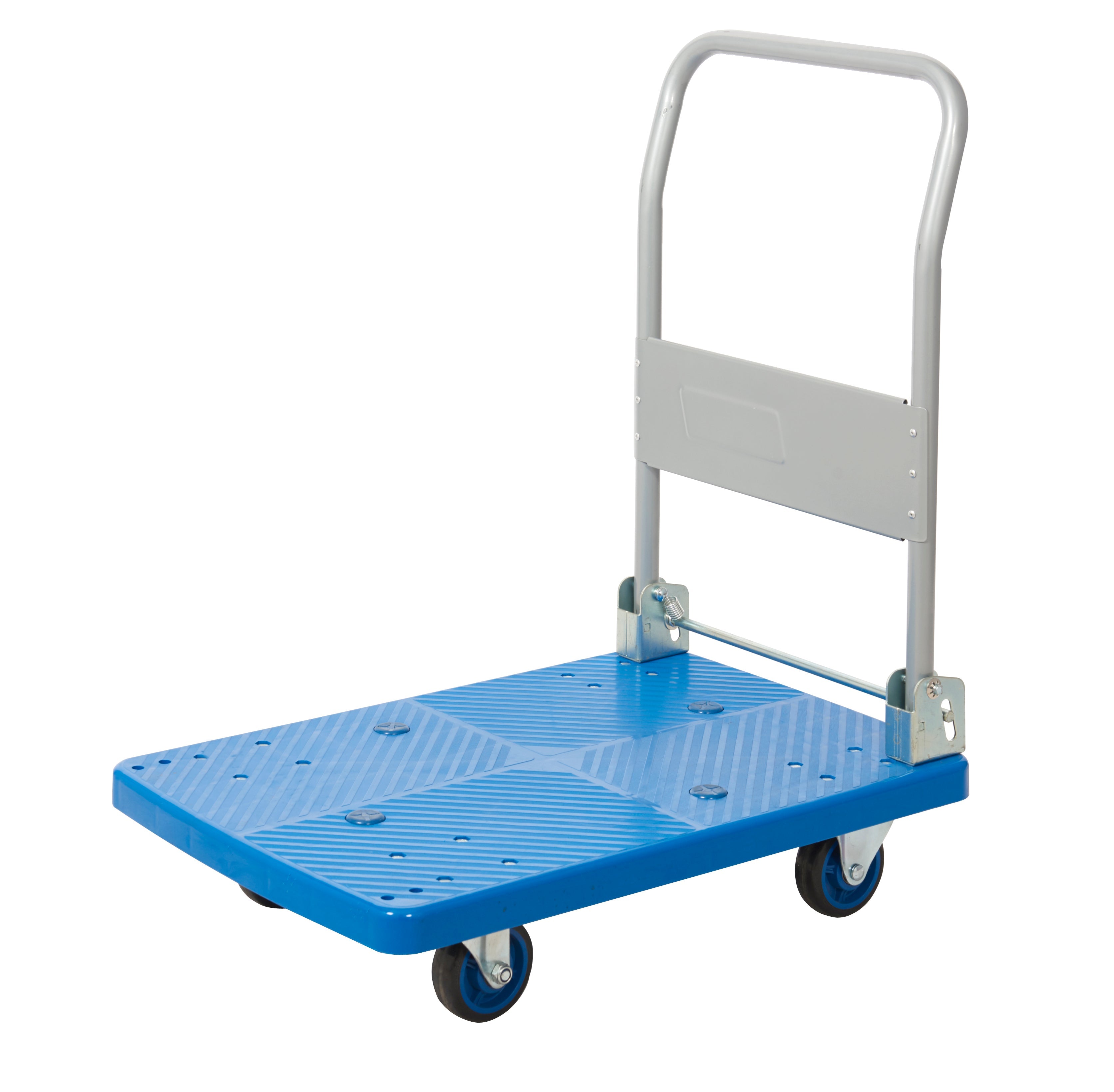 Proplaz Blue Platform Trolleys - Heavy Duty Utility Cart with Wheels for Warehouse, Retail & Home Organization | Durable Industrial Hand Truck for Moving & Storage