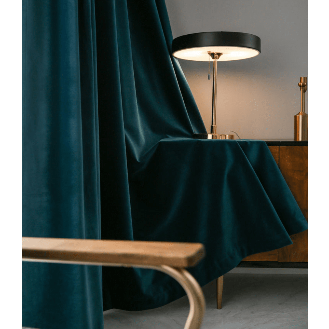 Luxury Blackout Velvet Curtains - Deep Teal Green - Thermal Insulated & Noise Reducing Window Drapes for Bedroom, Living Room & Home Theater