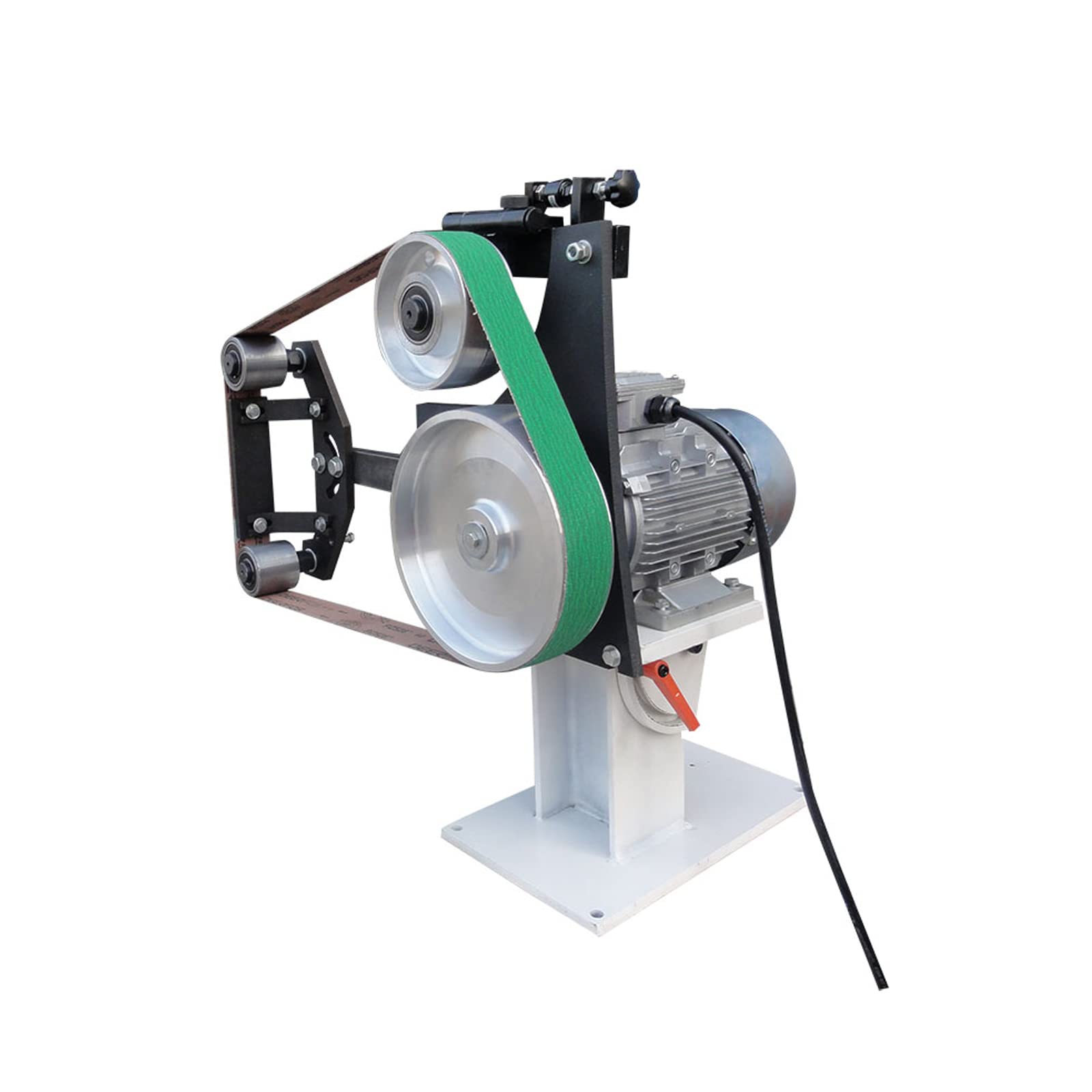 2HP Variable Speed Belt Sander & Knife Grinder - Vertical/Horizontal Industrial Belt Machine with 3 Grinding Wheels & Frequency Conversion (110V) - Perfect for Metalworking, Woodworking & Blade Sharpening