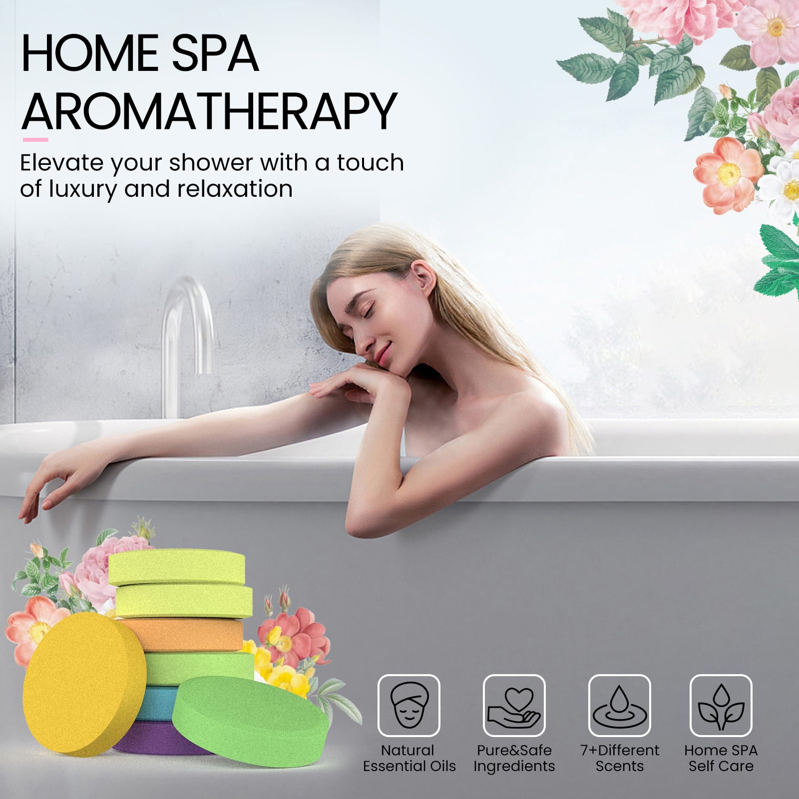 Aromatherapy Shower Steamers 8 Pack - Relaxing Lavender & Eucalyptus Scented Bath Bombs for Stress Relief, Self Care Gifts for Women - Perfect for Spa Nights, Valentine's Day Presents & Home Relaxation