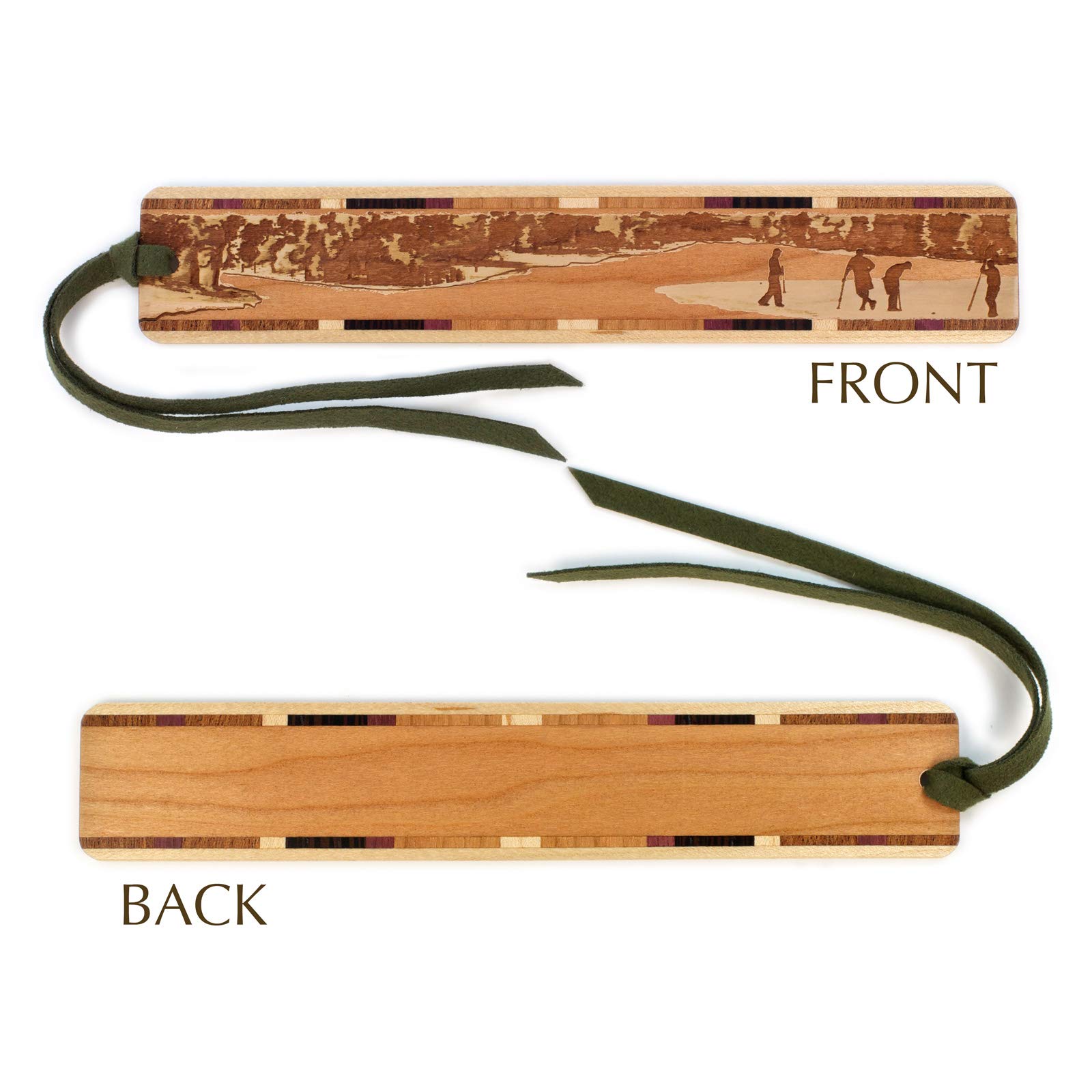 Handmade Personalized Golf Wooden Bookmark with Suede Tassel - Engraved Golf Gift for Men & Women - Perfect for Golf Lovers, Bookworms & Corporate Gifts - Made in USA