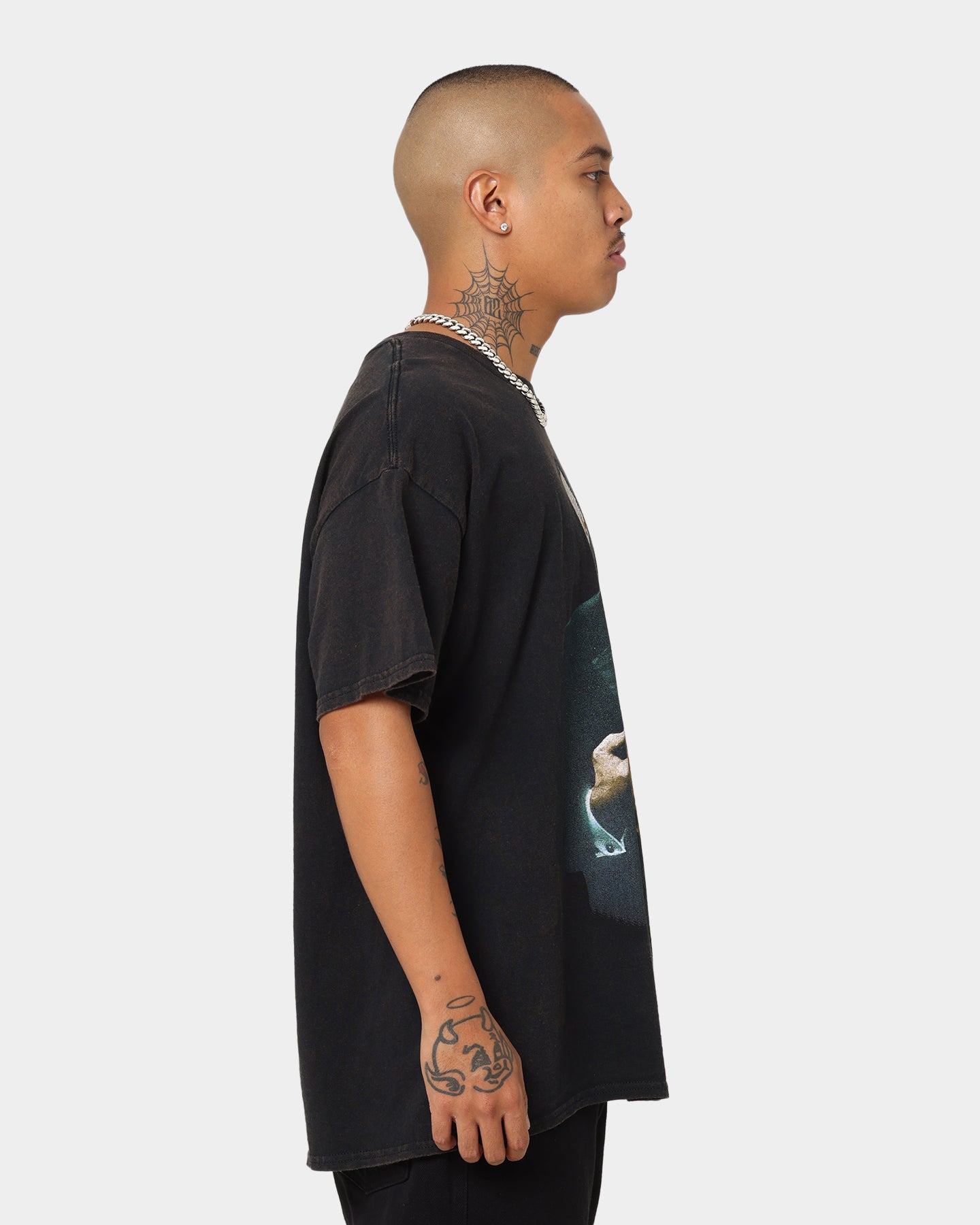 The Godfather Cat Vintage T-Shirt | Black Wash Distressed Tee | American Thrift Graphic Novelty Shirt | Perfect for Movie Fans, Cosplay & Casual Wear