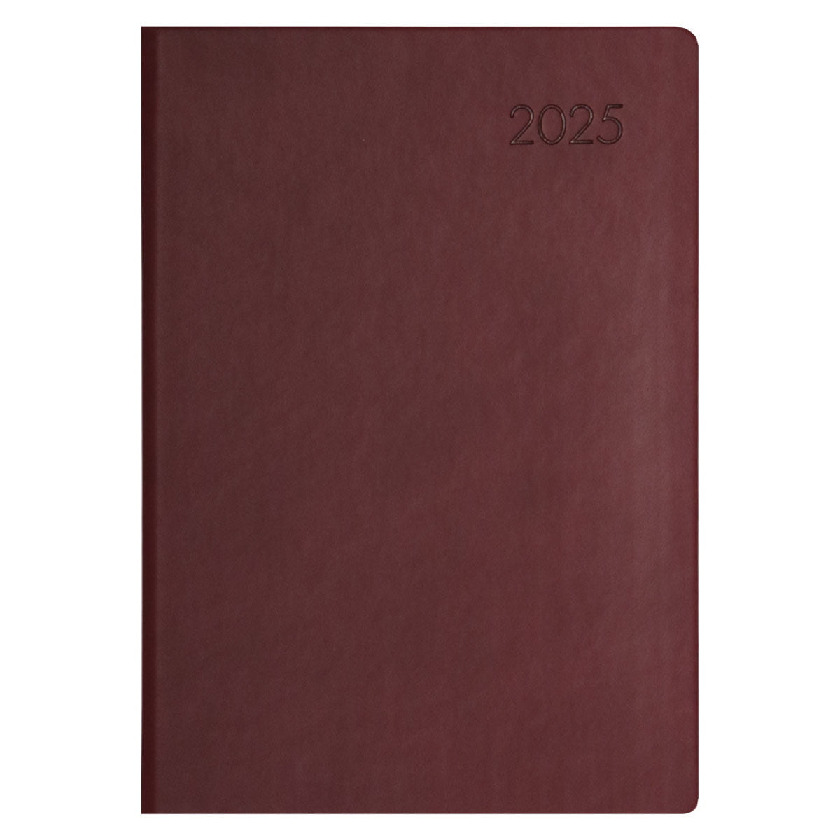 2025 Collins Rhapsody A53 Appointment Planner - Week-to-View Organizer with Soft Touch PU Leather Cover in Maroon (5.8