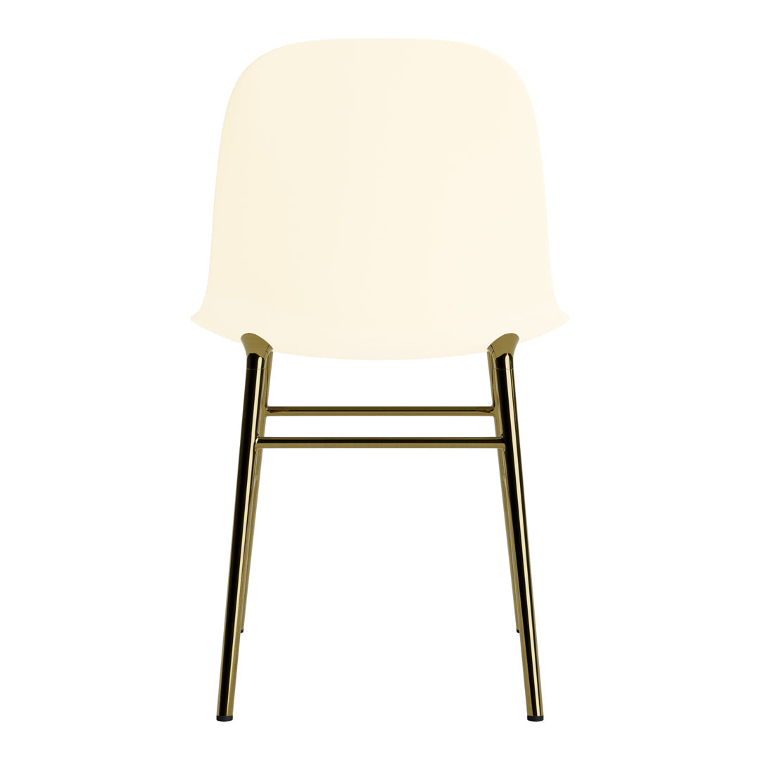Modern Form Chair with Sturdy Metal Legs - Ergonomic Design for Home, Office & Dining Room Comfort