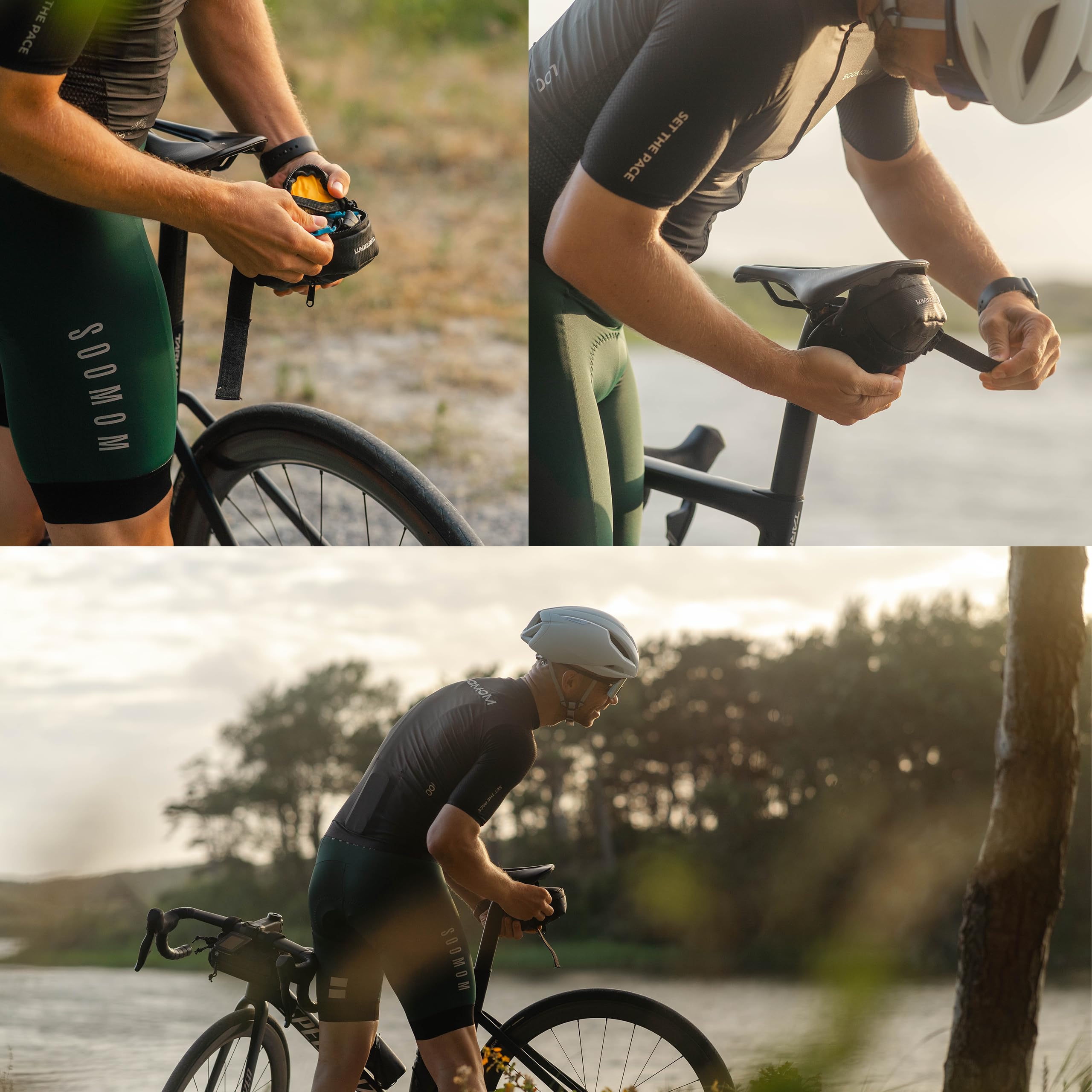 Lumiere & Co. Waterproof Bike Saddle Bag - Compact Under Seat Bicycle Storage for Road & Mountain Bikes - Perfect for Cycling, Commuting & Outdoor Adventures