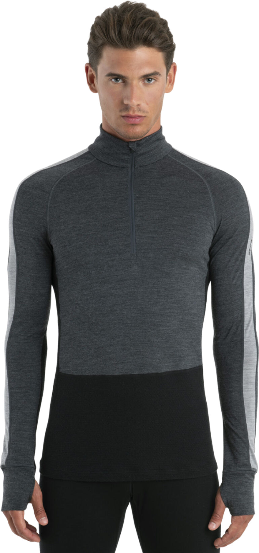 200 ZoneKnit Merino Wool Long Sleeve Half Zip Thermal Base Layer Top for Men - Warm Winter Outdoor Hiking & Skiing Performance Shirt