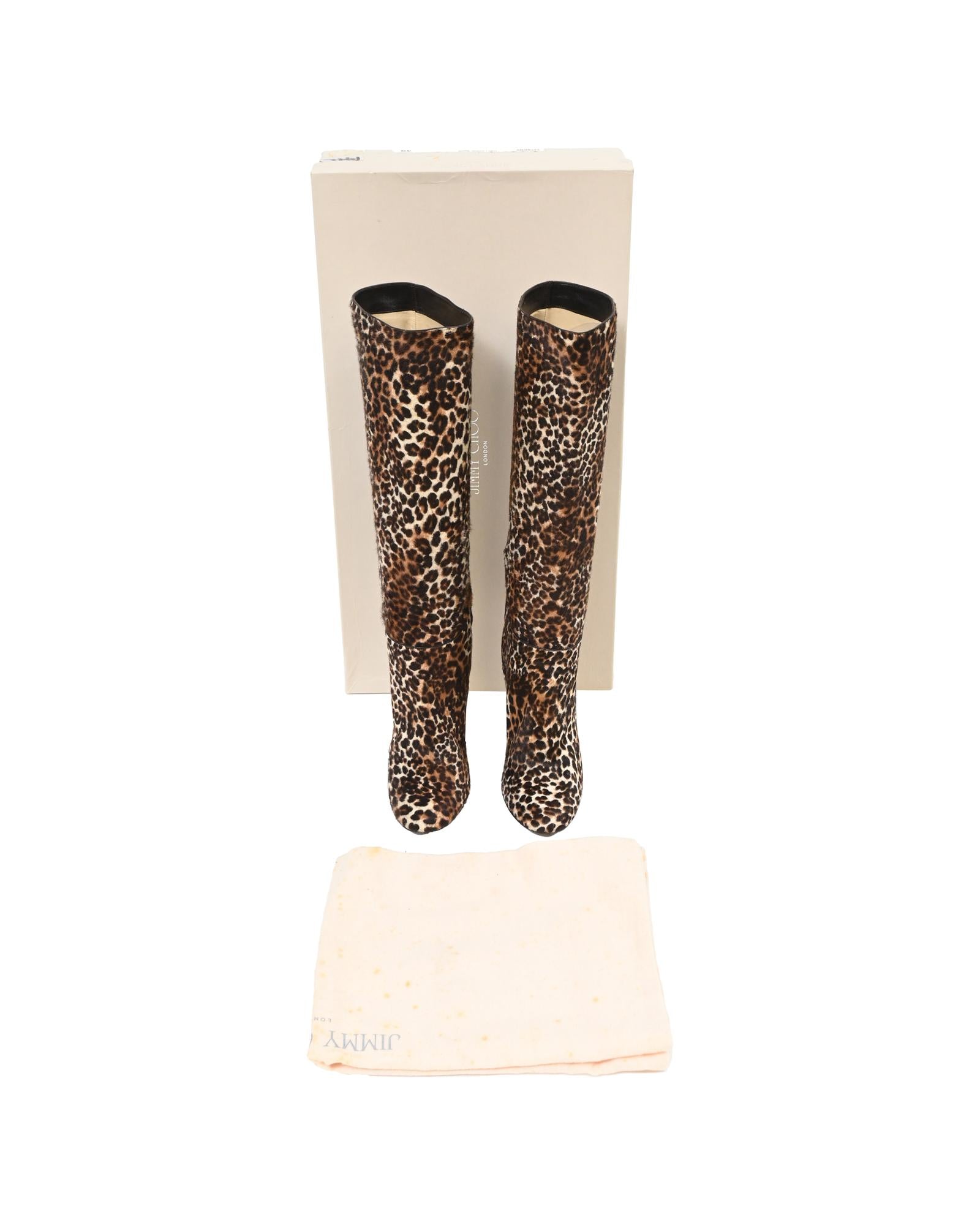 Luxury Calf Hair Knee High Boots for Women - Fashion Winter Boots with Heel, Warm & Stylish - Perfect for Office, Party & Outdoor Wear
