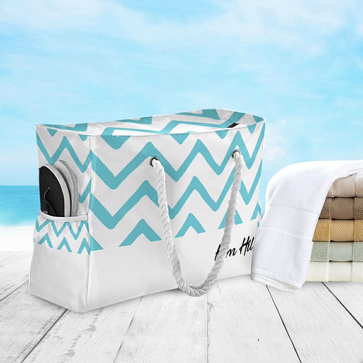Senya Large Beach Shoulder Bag - Water Resistant Canvas Tote for Women, Gym, Travel & Daily Use | Perfect for Pool, Vacation, Shopping & Work