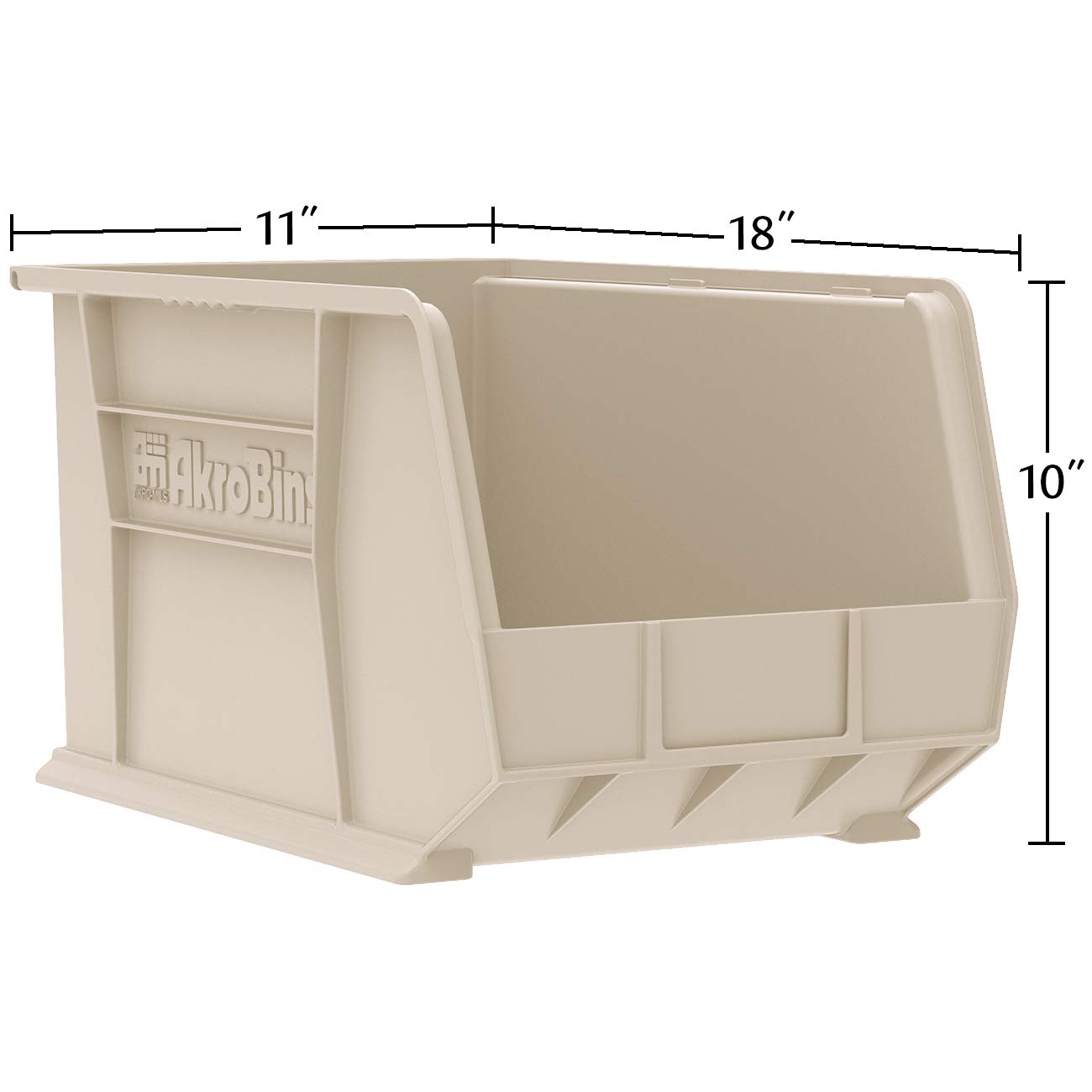 Akro-Mils 30260 AkroBins Plastic Storage Bins - 6-Pack Hanging & Stackable Organizer Containers (18