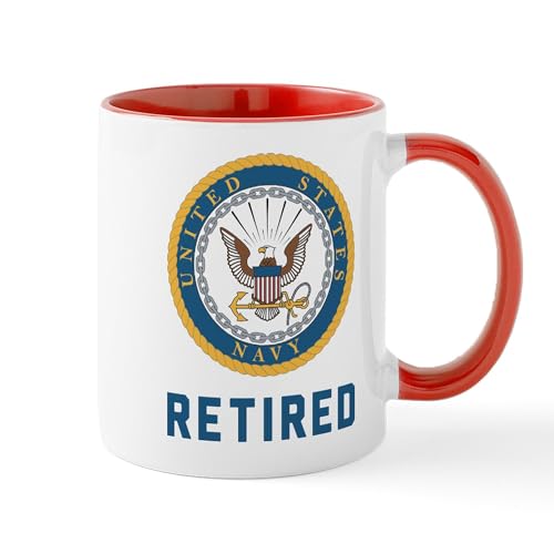 White/Red Inside - US Navy Retired
