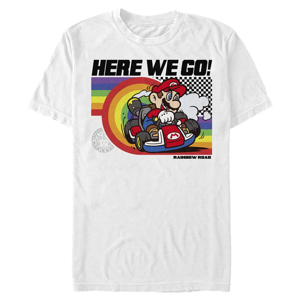 Nintendo Rainbow Road Pride T-Shirt for Men - LGBTQ+ Gaming Apparel for Pride Month, Gaymer Events & Casual Wear