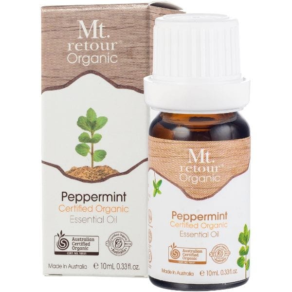 Mt Retour 100% Pure Peppermint Essential Oil - USDA Certified Organic, Natural Aromatherapy for Stress Relief & Headaches - Perfect for Diffusers, Massage & DIY Skincare