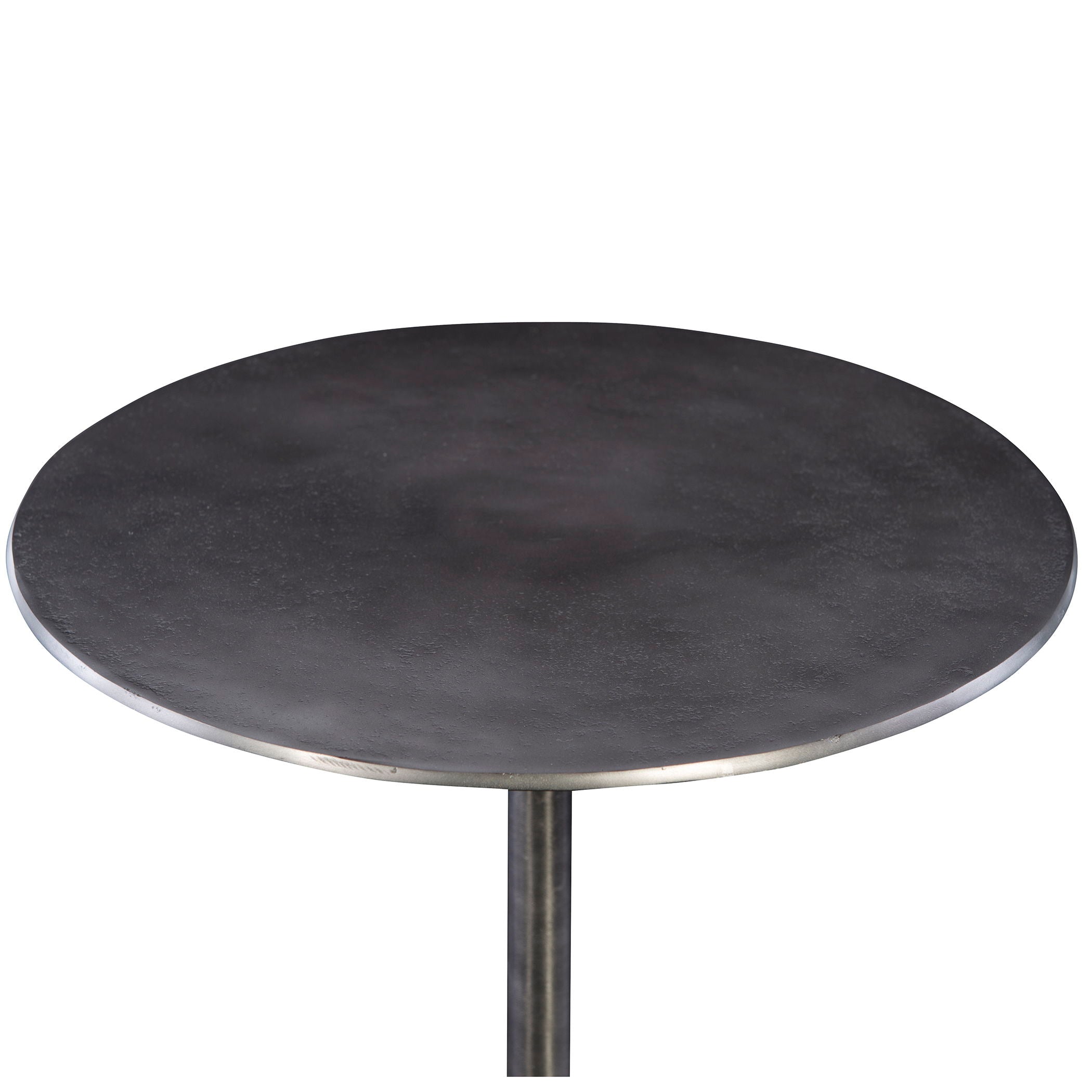 Industrial Accent Table - Modern Black Side Table for Living Room, Bedroom & Office | Small End Table with Metal Frame & Wooden Top | Home Decor & Functional Furniture