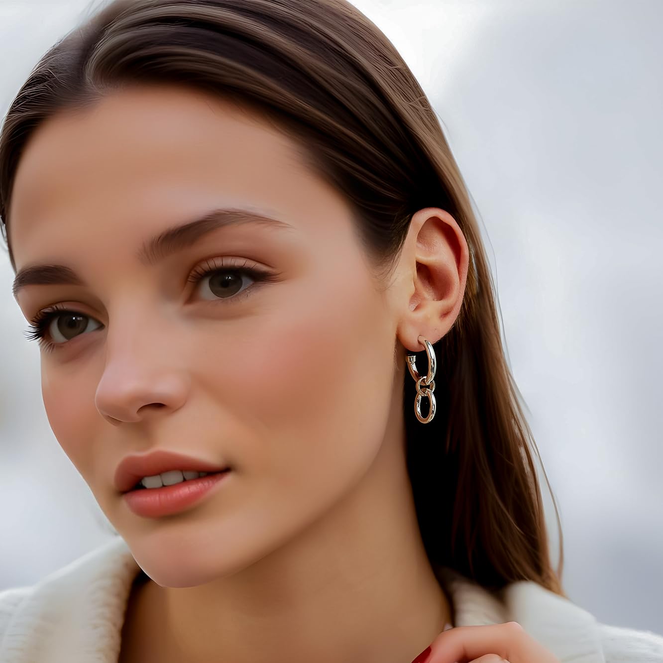 LeCalla 925 Sterling Silver T-Bar Earrings for Women - Elegant Drop Dangle Earrings Jewelry Gift for Birthday, Christmas, Anniversary | Perfect for Parties, Weddings & Everyday Wear