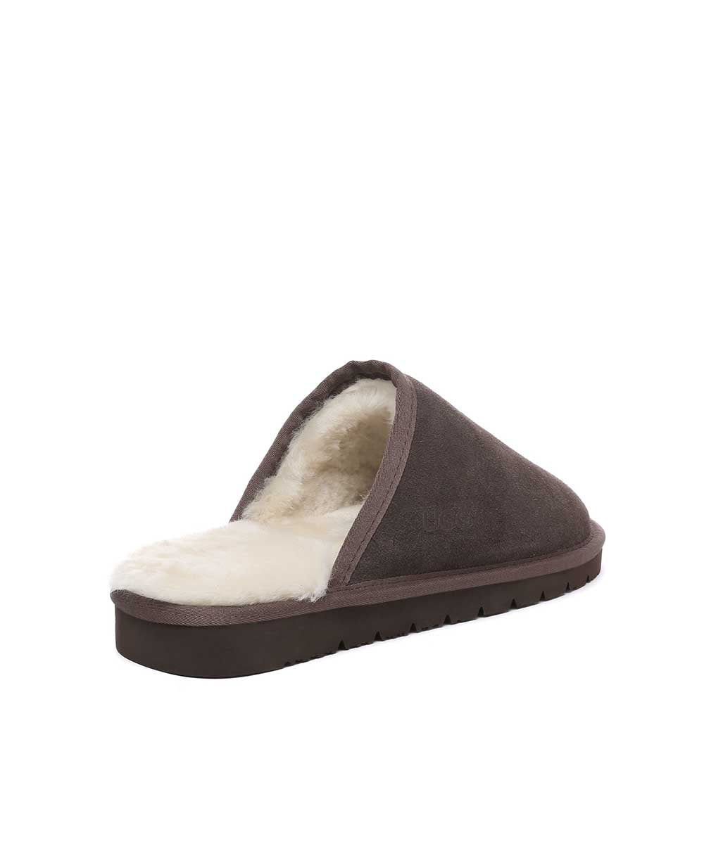 Men's UGG Ted Slippers - Cozy Indoor/Outdoor House Shoes with Soft Sheepskin Lining - Perfect for Home, Lounge & Quick Errands