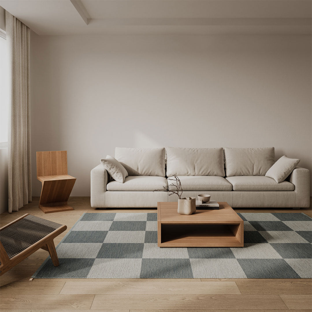 Checkerboard Icon Rug - Stylish Non-Slip Floor Mat for Living Room, Bedroom & Dorm Decor - Perfect for Home, Office & Game Room