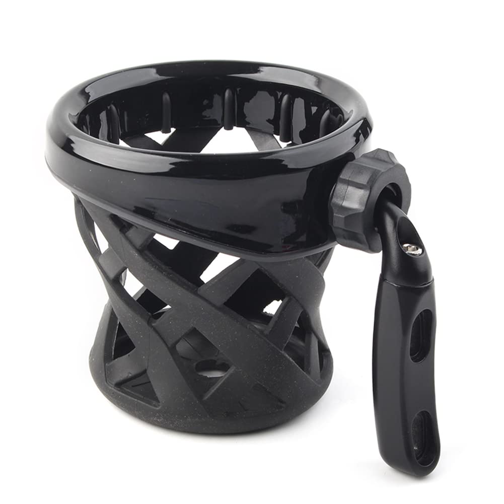 Universal Motorcycle Handlebar Cup Holder for Honda Goldwing GL1800 (2001-2021) & F6B (2013-2021) - Black - Durable Drink Mount for Bikes, Perfect for Long Rides & Road Trips